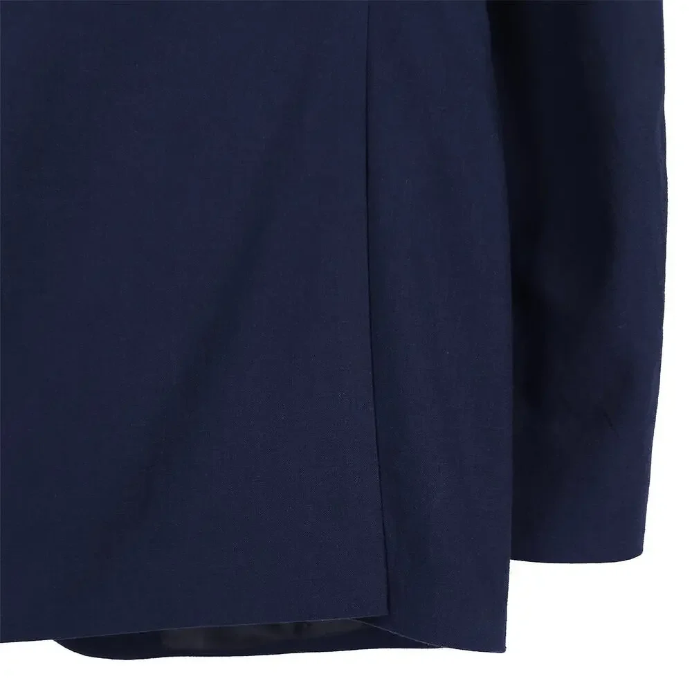 Tommy Hilfiger Mens Modern Fit 2 Piece Suit 42L 36x34 Navy Linen Cotton Blend